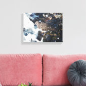 Shorebird van de verbluffende zwarte traansteen in canvas afdruk (Insitu (Woonkamer))