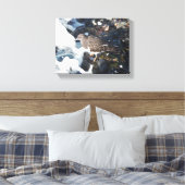 Shorebird van de verbluffende zwarte traansteen in canvas afdruk (Insitu (Slaapkamer))