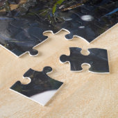 Shorebird van de verbluffende zwarte traansteen in legpuzzel (Zijkant)