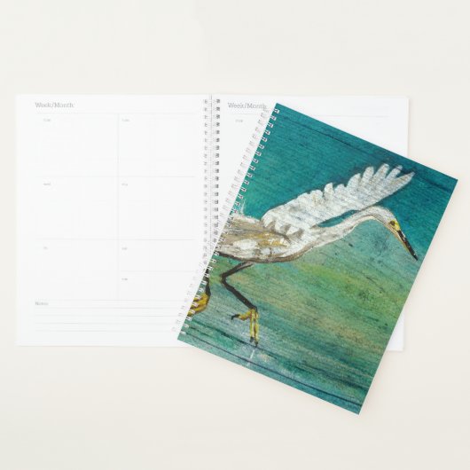 Shorebird van Egret Gorge op een met de hand gesch Planner (Display)