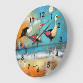 Shorebirds, grillige illustratie, grote klok (Hoek)