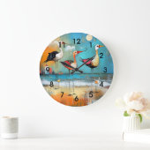 Shorebirds, grillige illustratie, grote klok (Huis)