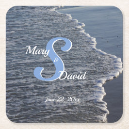 Shoreline Beauty Wedding Kartonnen Onderzetters