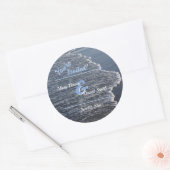 Shoreline Beauty Wedding Ronde Sticker (Envelop)