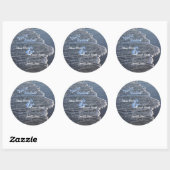 Shoreline Beauty Wedding Ronde Sticker (Vel)