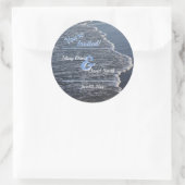 Shoreline Beauty Wedding Ronde Sticker (Tas)