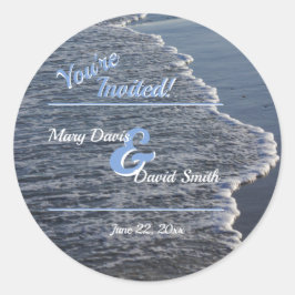 Shoreline Beauty Wedding Ronde Sticker