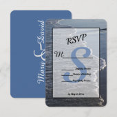 Shoreline Beauty Wedding RSVP Kaartje (Voorkant / Achterkant)