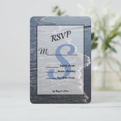 Shoreline Beauty Wedding RSVP Kaartje (Staand voorkant)