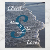 Shoreline Beauty Wedding Wijn Etiket (Enkel label)