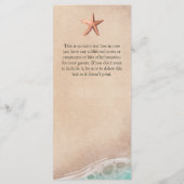 Shoreline Dreams Waterverf Beach Trouwprogramma (Achterkant)