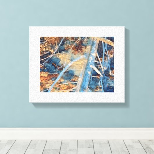 Shoreline Driftwood fotoprint Canvas Afdruk (Insitu (Houten vloer))
