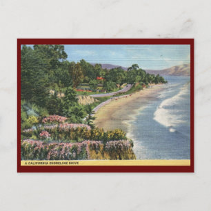 Shoreline Drive, Vintage van Californië Briefkaart