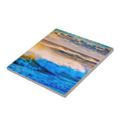 Shoreline schilderachtig bij zonsopgang tegeltje (Zijkant)