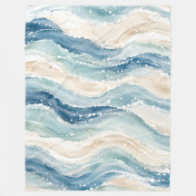 Shoreline Shells Coastale Fleece Deken