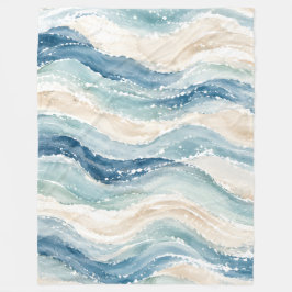 Shoreline Shells Coastale Fleece Deken