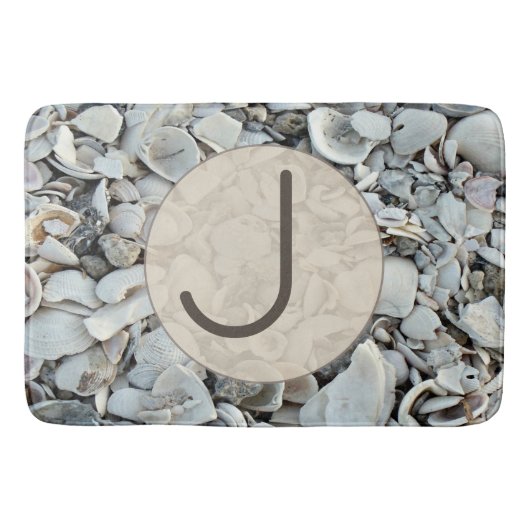 Shoreline Shells Initial Bath Style Badmat (Voorkant)