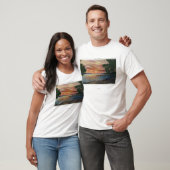 Shoreline Sunset Uitzicht met pier T-shirt (Unisex)