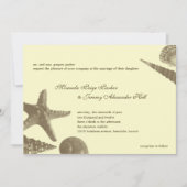 Shoreline Treasures Wedding Invitations Kaart (Voorkant)