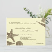 Shoreline Treasures Wedding Invitations Kaart (Staand voorkant)