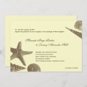 Shoreline Treasures Wedding Invitations Kaart (Voorkant / Achterkant)
