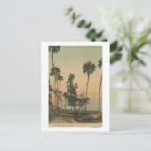 Shoreline uitzicht van de Indiase rivier met palmb Briefkaart (Staand voorkant)