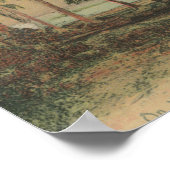 Shoreline uitzicht van de Indiase rivier met palmb Poster (Hoek)