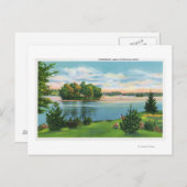 Shoreline Uitzicht van het meer van Pontoosuc Briefkaart (Voorkant / Achterkant)