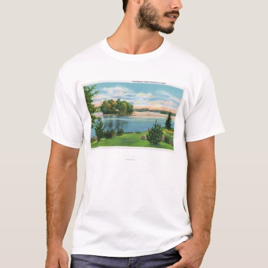 Shoreline Uitzicht van het meer van Pontoosuc T-shirt (Voorkant)
