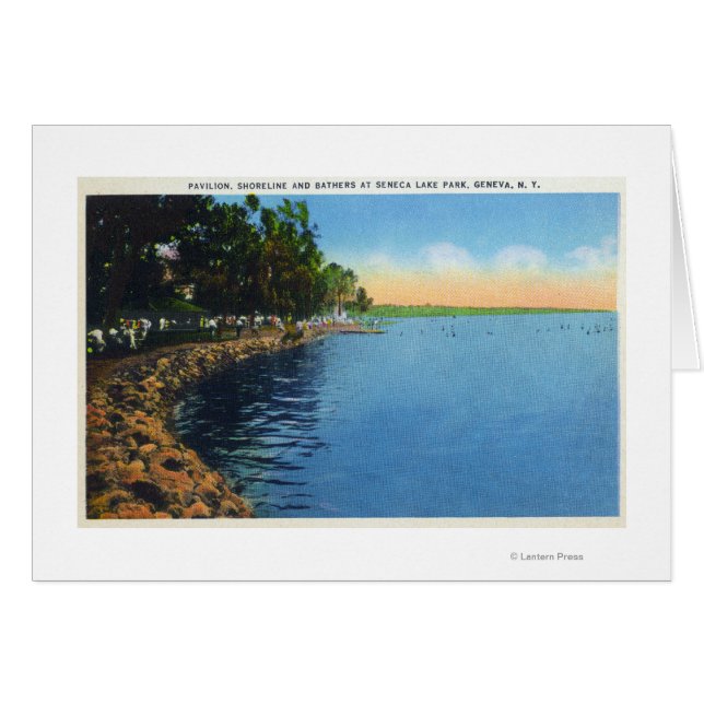 Shoreline Uitzicht van het Sseneca Lake Park Pavil (Voorkant Horizontaal)