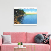 Shoreline Uitzicht van het Sseneca Lake Park Pavil Canvas Afdruk (Insitu (Woonkamer))