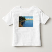 Shoreline Uitzicht van het Sseneca Lake Park Pavil Kinder Shirts (Voorkant)