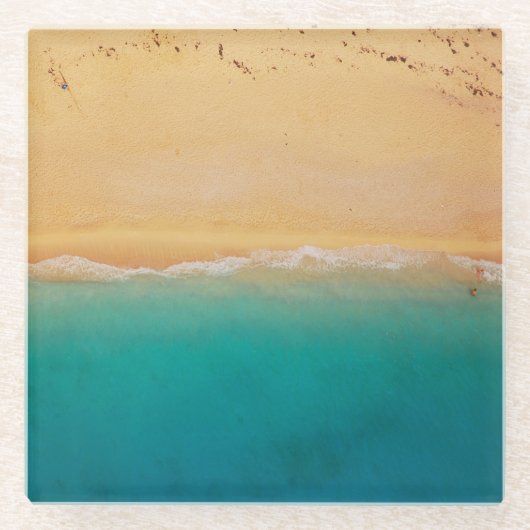 Shoreline van boven glazen onderzetter (Voorkant)