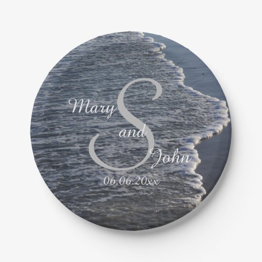 Shoreline Wedding Papieren Bordje (Voorkant)