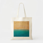 Shoreline zand en Zee van boven Tote Bag (Voorkant)
