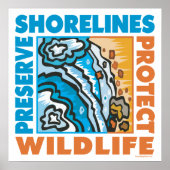 Shorelines behouden - Wildife beschermen Poster (Voorkant)