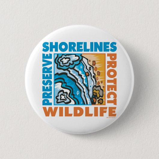 Shorelines behouden - Wildife beschermen Ronde Button 5,7 Cm (Voorkant)