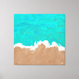 Shores van het Abstracte schilderen van het paradi Canvas Afdruk