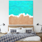 Shores van het Abstracte schilderen van het paradi Canvas Afdruk (Insitu (Slaapkamer))