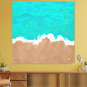 Shores van het Abstracte schilderen van het paradi Canvas Afdruk (Insitu (Woonkamer))