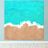 Shores van het Abstracte schilderen van het paradi Canvas Afdruk (Insitu (Houten vloer))