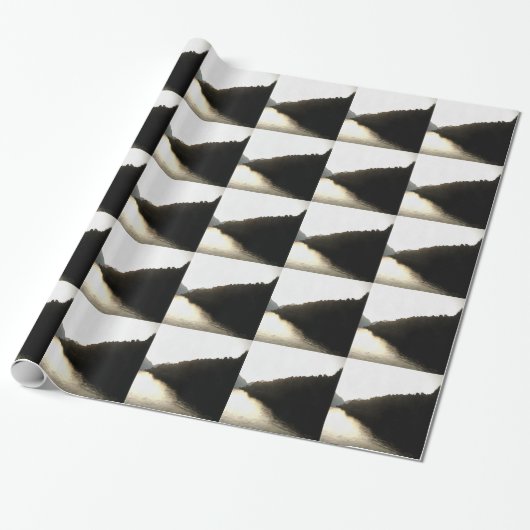 Shores van schaduwlandschapskunst cadeaupapier (Uitgerold)