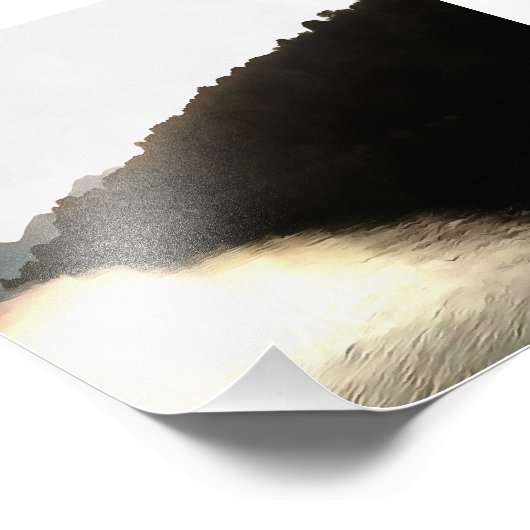 Shores van schaduwlandschapskunst foto afdruk (Hoek)