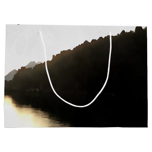 Shores van schaduwlandschapskunst large cadeautasje (Achterkant)