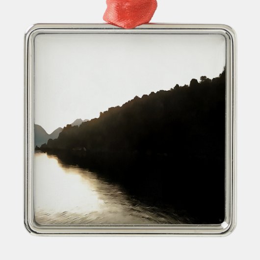 Shores van schaduwlandschapskunst metalen ornament (Voorkant)