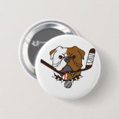 SHORESY Sudbury Bulldogs Ronde Button 5,7 Cm (Voorkant /achterkant)