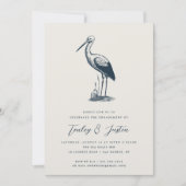 Shorevogel | Elegant Coastal Engagement Party Kaart (Voorkant)