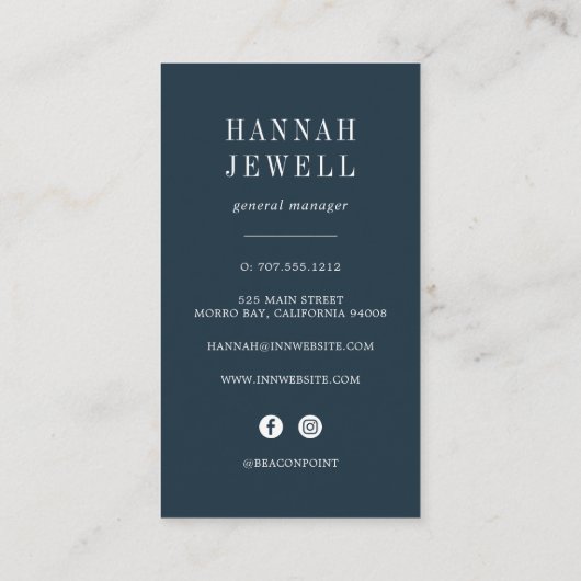 Shorevogel | Verticaal Visitekaartje (Achterkant)