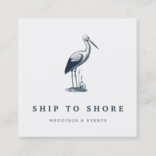 Shorevogel Vierkante Visitekaartje (Voorkant)