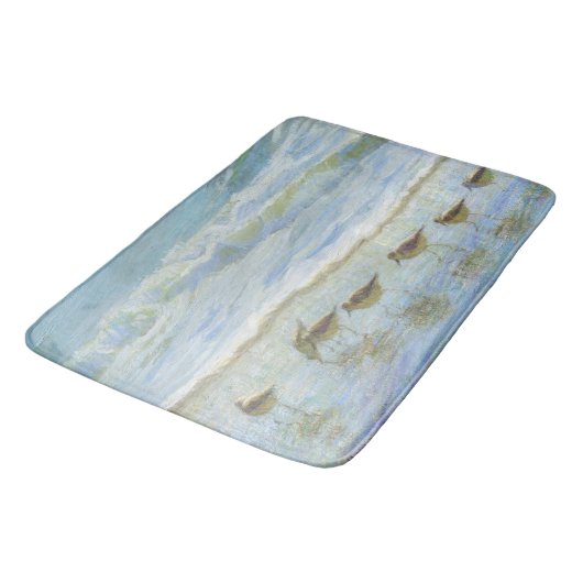 Shorevogels, een dag bij het strand badmat (Gekanteld)